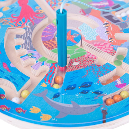 Bigjigs Toys, Aquatic Maze Puzzle, Wooden Toys, Jigsaw Puzzle, Wooden Puzzle, Farm Toys, Jigsaw For 3 4 5 Year Olds, Toddler Puzzles, Childrens Puzzles