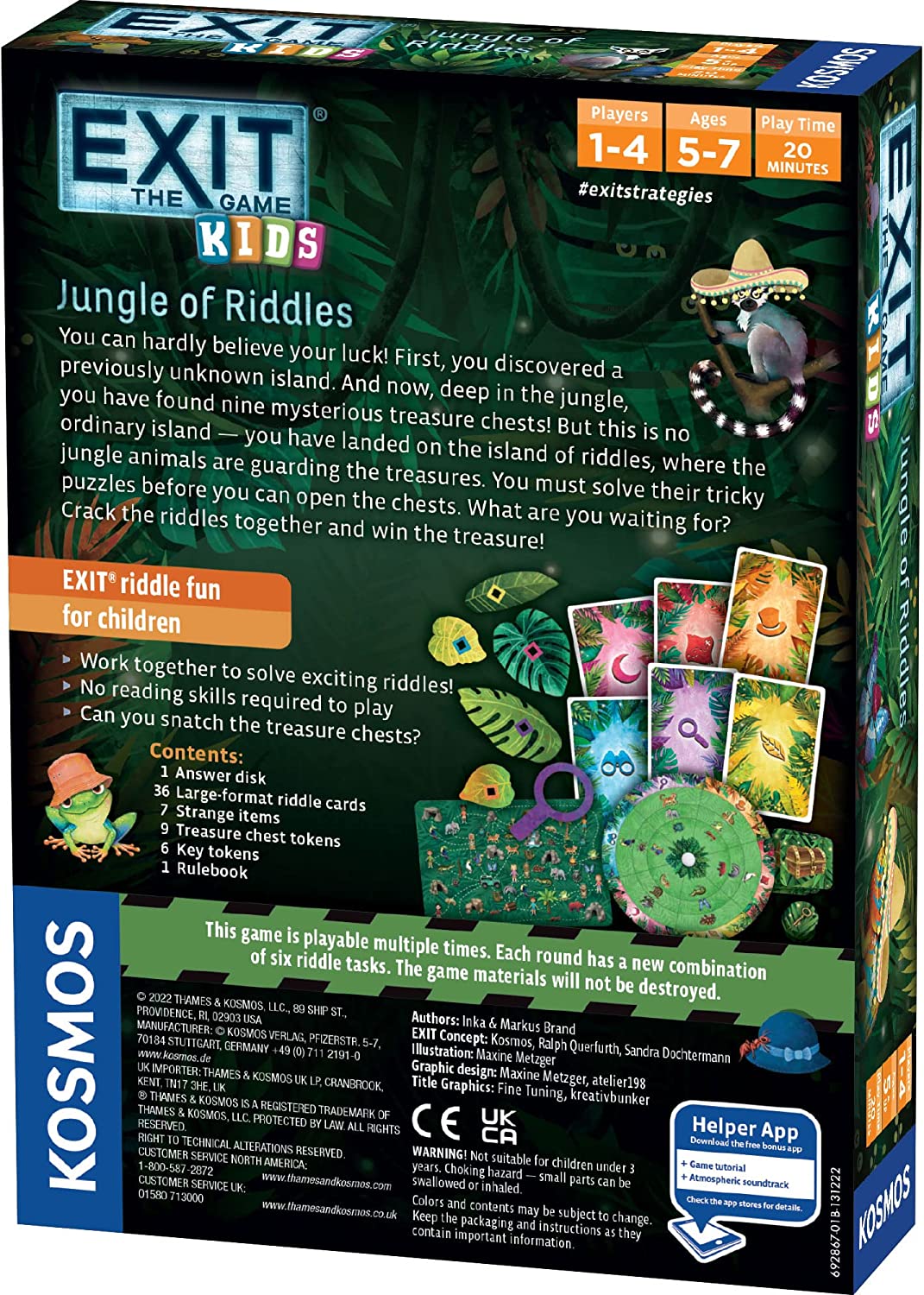 EXIT: The Game - Kids - Jungle of Riddles | Brainteasers | Kinderaktivität | Kooperatives Spiel für Kinder