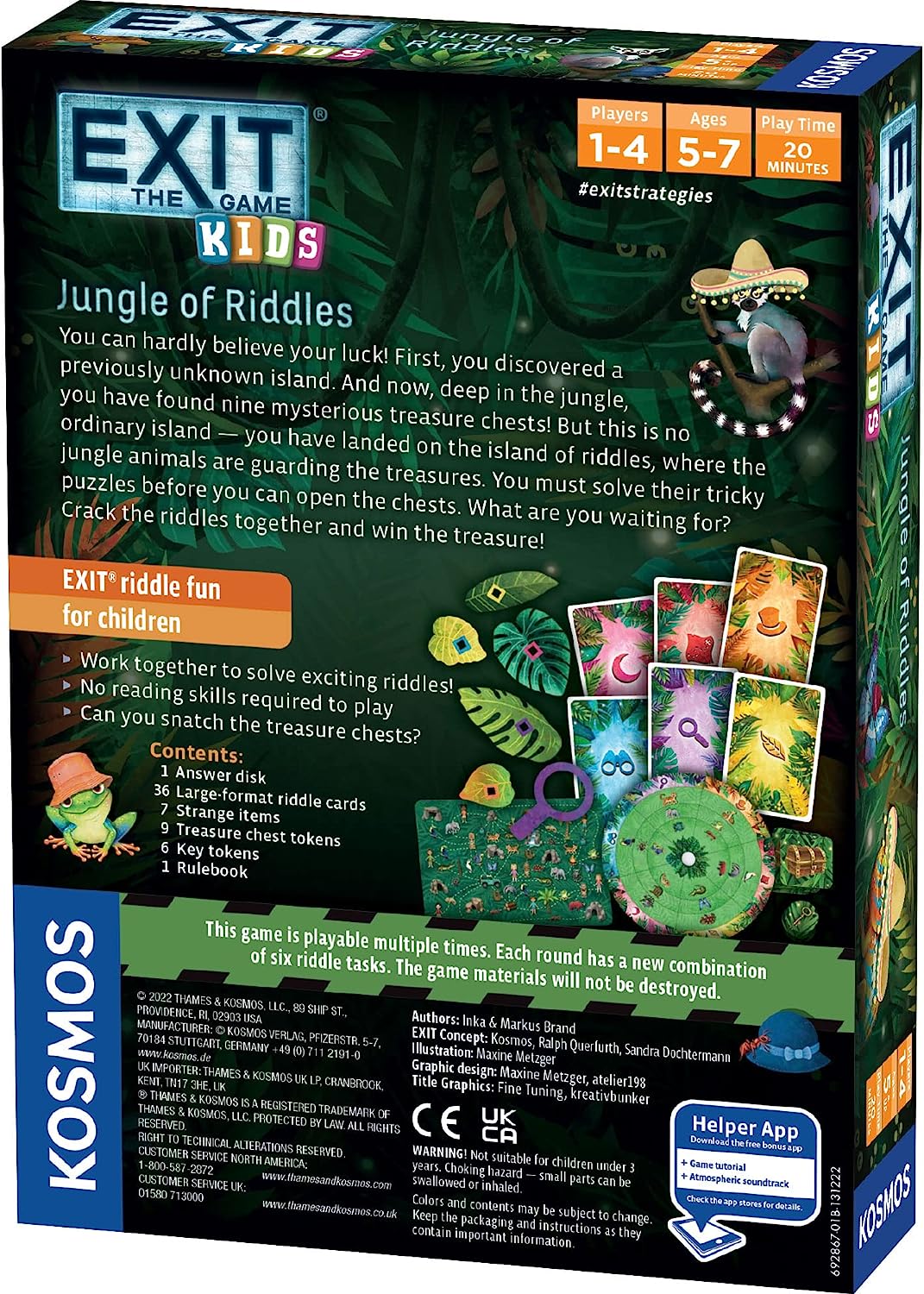 EXIT: The Game - Kids - Jungle of Riddles | Brainteasers | Kinderaktivität | Kooperatives Spiel für Kinder