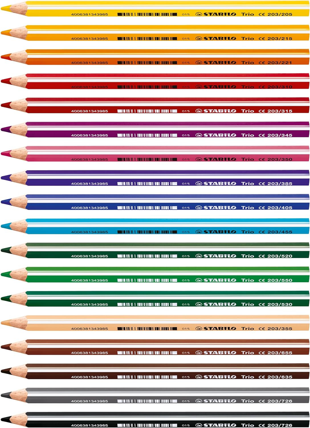 Stabilo Trio Thick Pencil , Set of 18 , Multicolored (022509