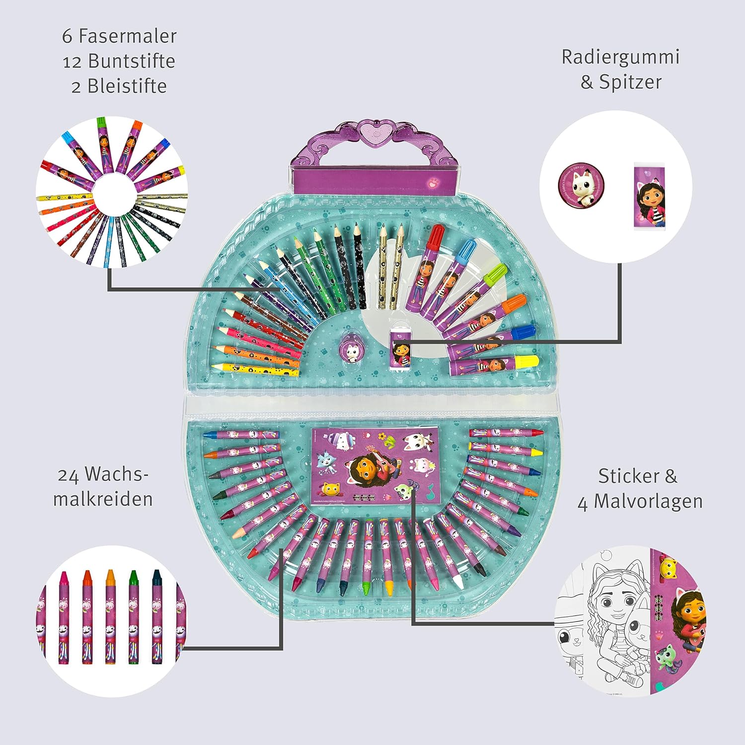 Undercover 6600000037 Dockskåp Gabby's Dollhouse Lacquer Bag, Multi-Colour, 0
