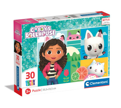 Clementoni Dreamworks Gabby's Dollhouse - Puzzle mit 30 Teilen für Kinder ab 3 Jahren, Buntes Kinderpuzzle mit besonderer Leuchtkraft, 20281 von Clementoni