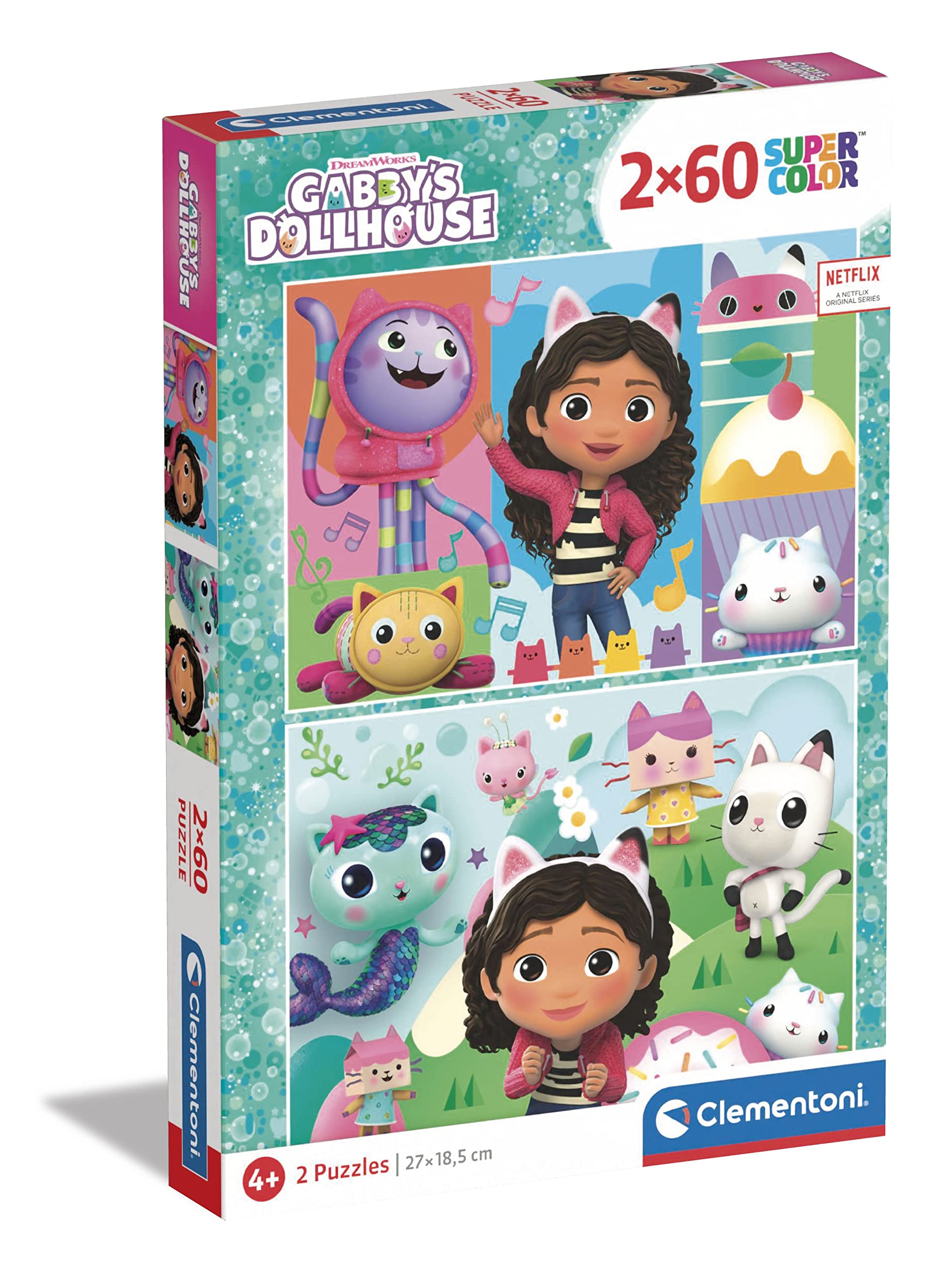 Clementoni 24804 Gabby'S Dollhouse Puzzle 2 puzzles Gabby'S 60 pieces