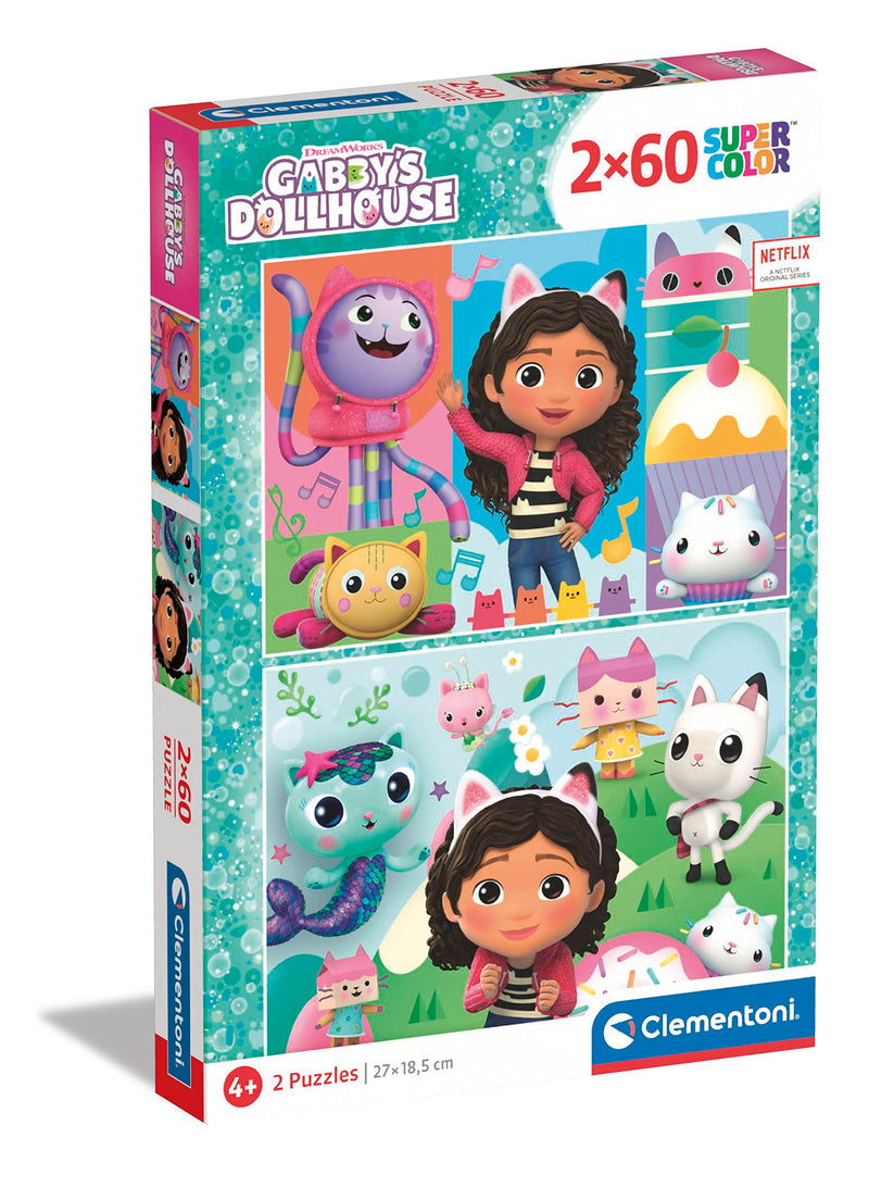 Clementoni 24804 Gabby'S Dollhouse Puzzle 2 puzzles Gabby'S 60 pieces