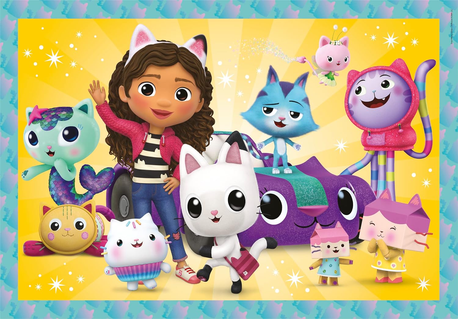 Clementoni Dreamworks Gabby's Dollhouse - Puzzle mit 24 Maxi-Teilen für Kinder ab 3 Jahren, Buntes Kinderpuzzle mit besonderer Leuchtkraft, 28521 von Clementoni