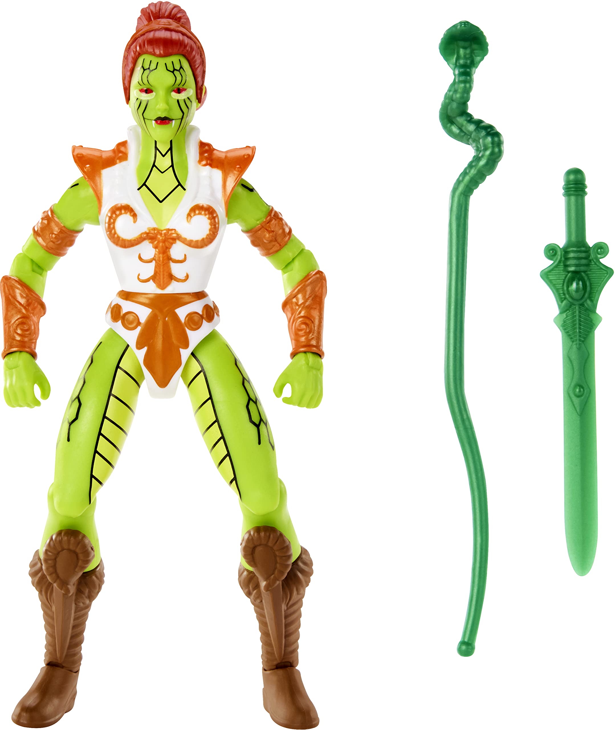 Masters del Universo MOTU Origins Snake Teela Figura de acción con accesorios, juguete +6 años (Mattel HKM73