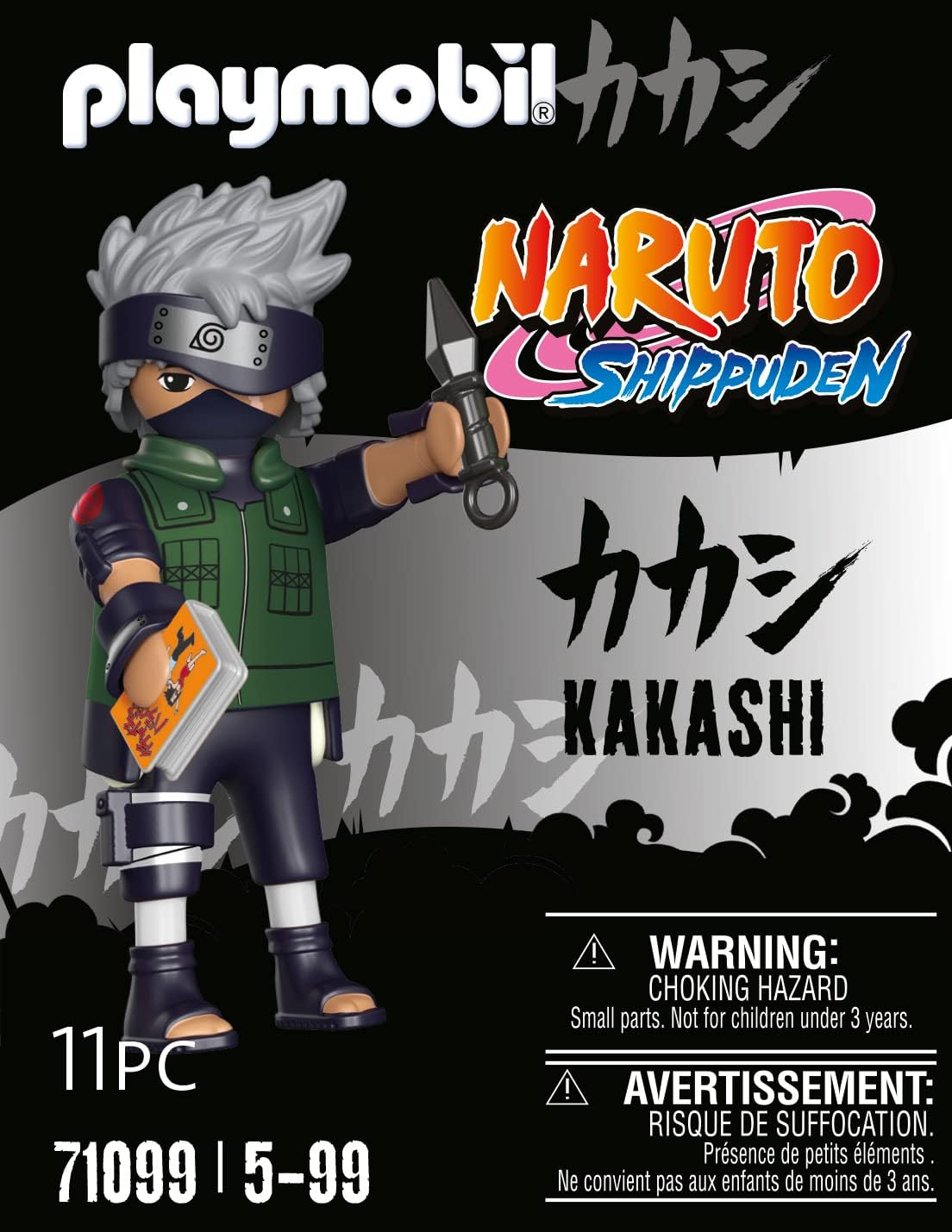 Playmobil 71099 Naruto: Kakashi Figure Set, Naruto Shippuden anime collectors figure, playset for children and fans 5-99 years