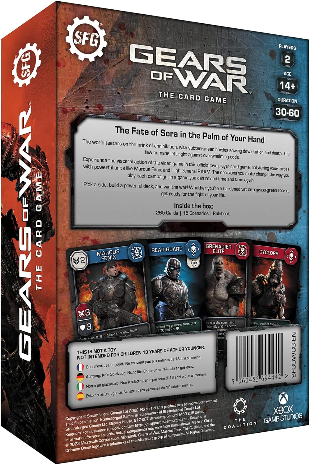 Steamforged Games Gears of War The Card Game: Core Game - 2 Players, 30-60 Minutes of Gameplay (English Version)