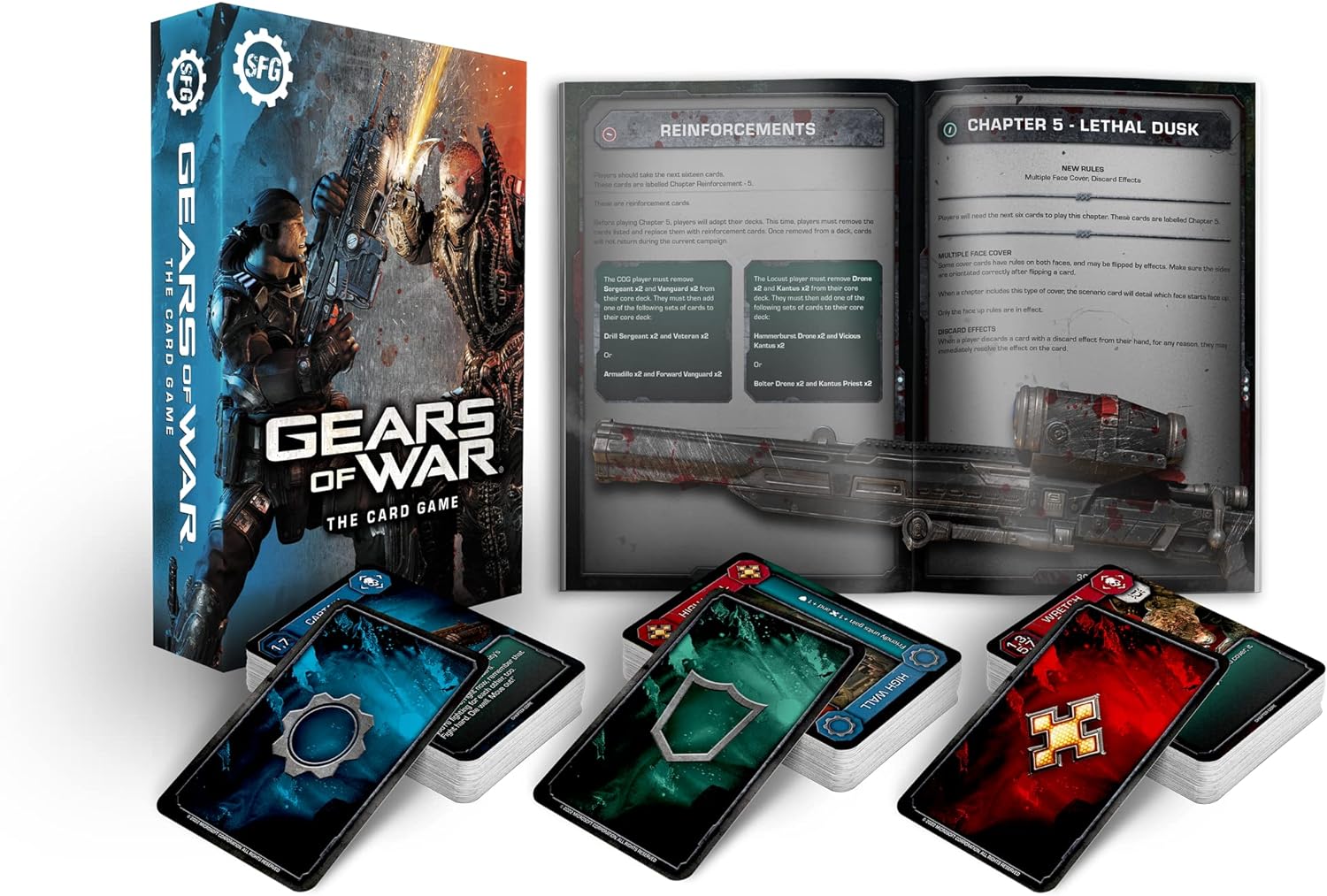 Steamforged Games Gears of War The Card Game: Core Game - 2 Players, 30-60 Minutes of Gameplay (English Version)