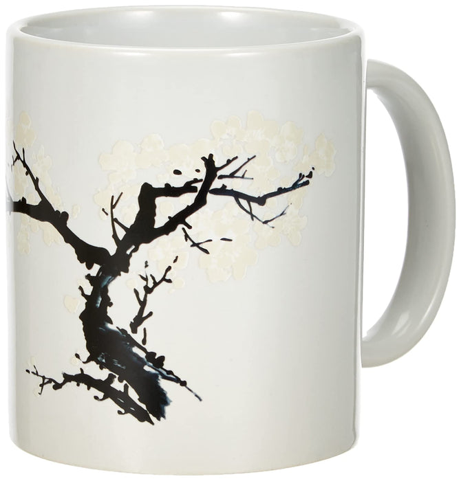 KIKKERLAND Cherry Blossom Morph Mug, Porcelain, White, 1 Count (Pack of 1
