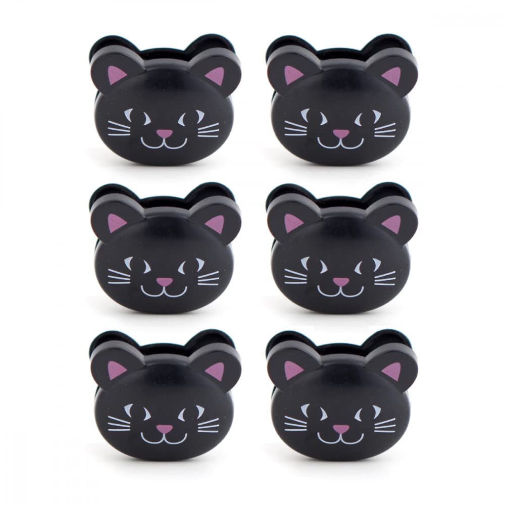 Kikkerland Cat Bag Clips, Set of 6