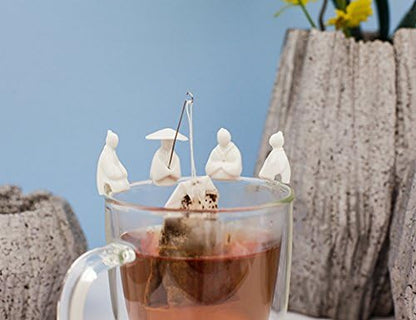 Kikkerland CU127 Tea Holder Fisherman S/4