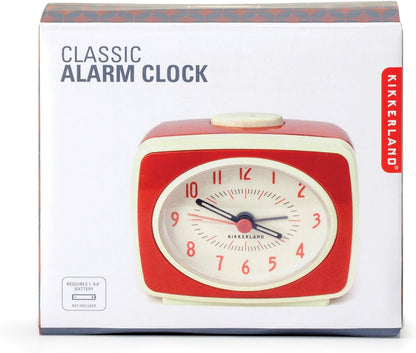 Kikkerland Small Classic Alarm Clock Red (AC14-RD-EU