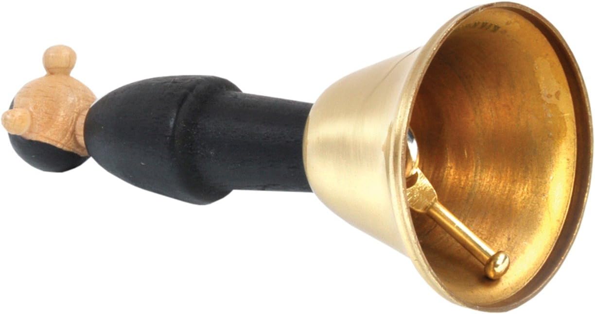 Kikkerland CU232 Waiter Dinner Bell, Beechwood, Multicolor