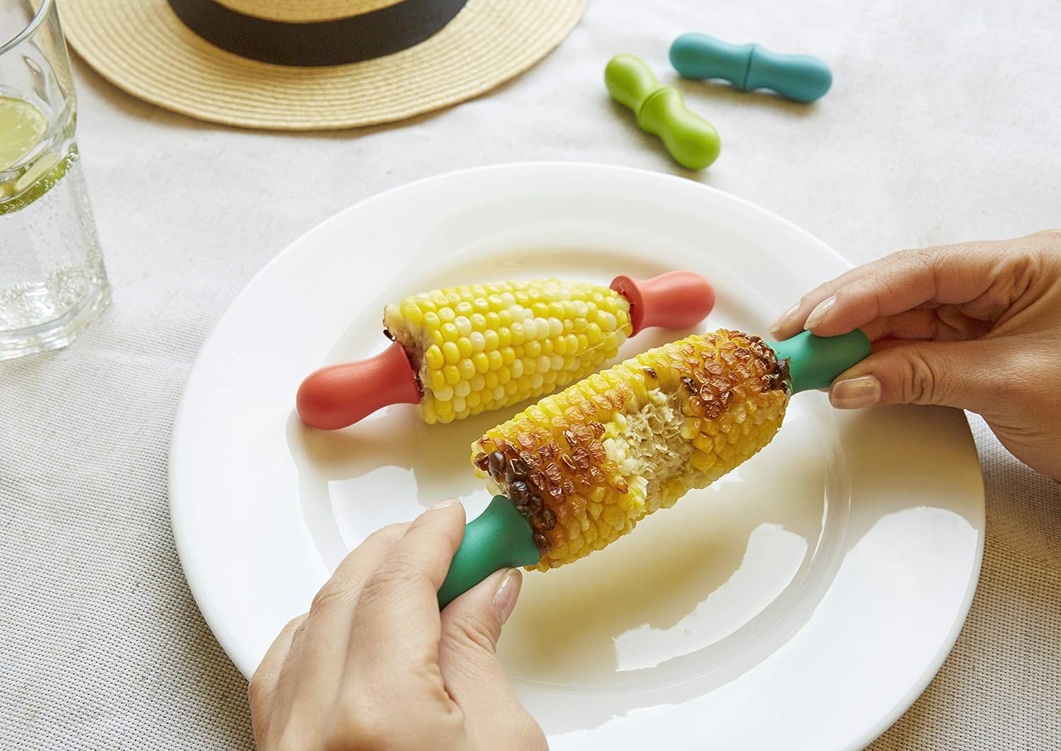 Rainbow Corn Holders S/6 (Cu304)