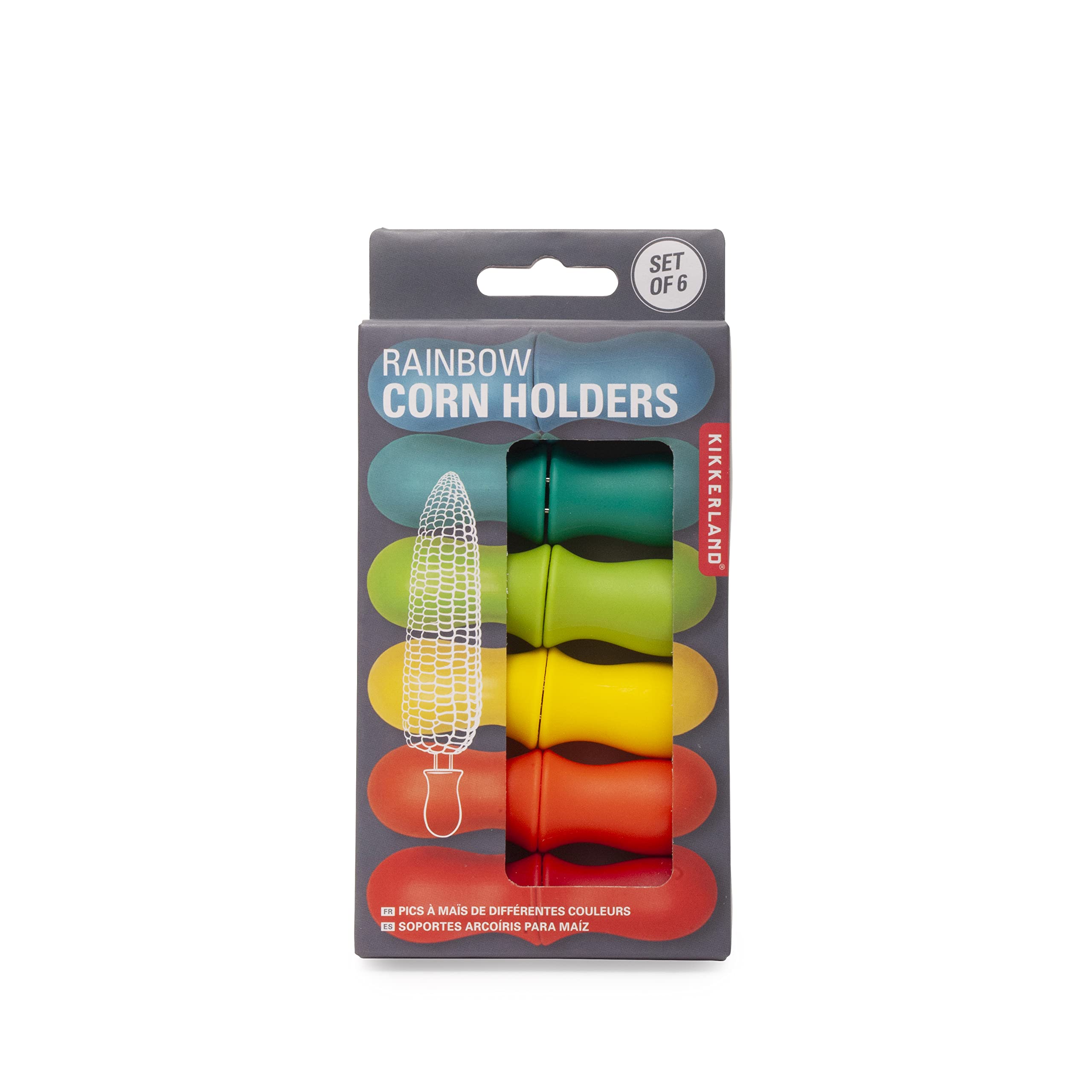 Rainbow Corn Holders S/6 (Cu304)