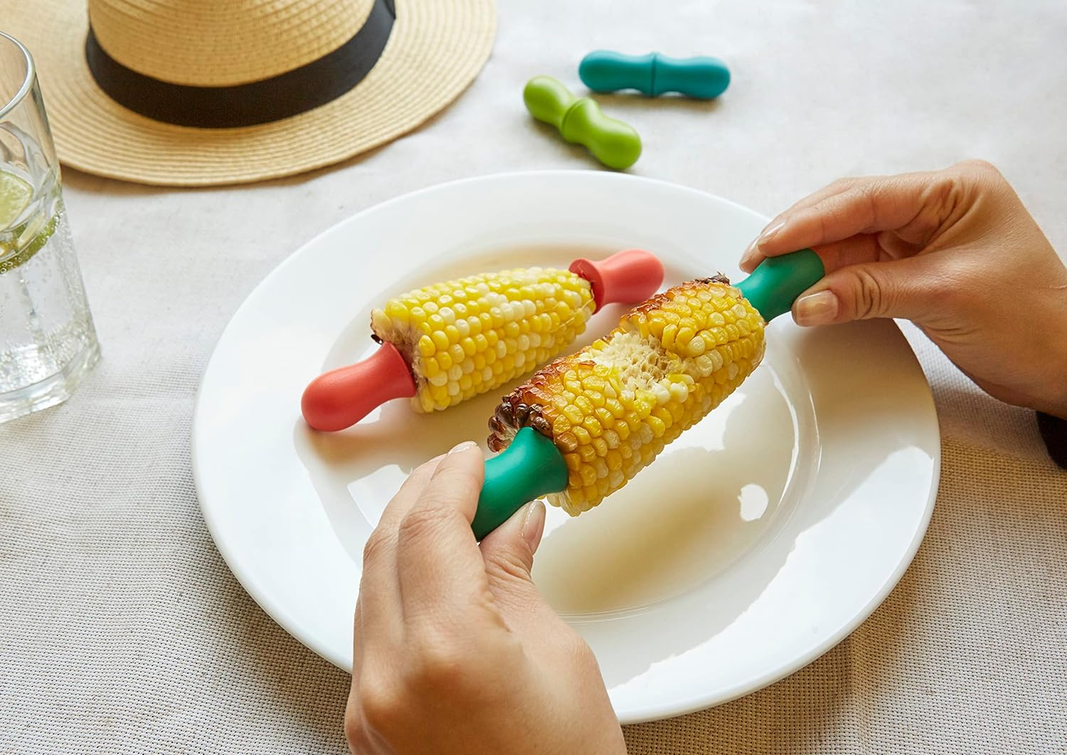 Rainbow Corn Holders S/6 (Cu304)