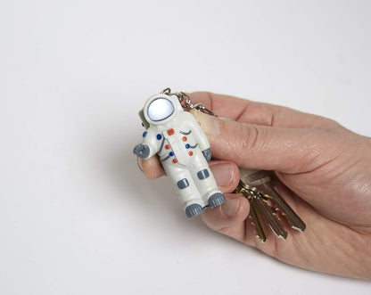 KIKKERLAND – Light Up LED Keyring with Clip - Fun Sound & Light Effects