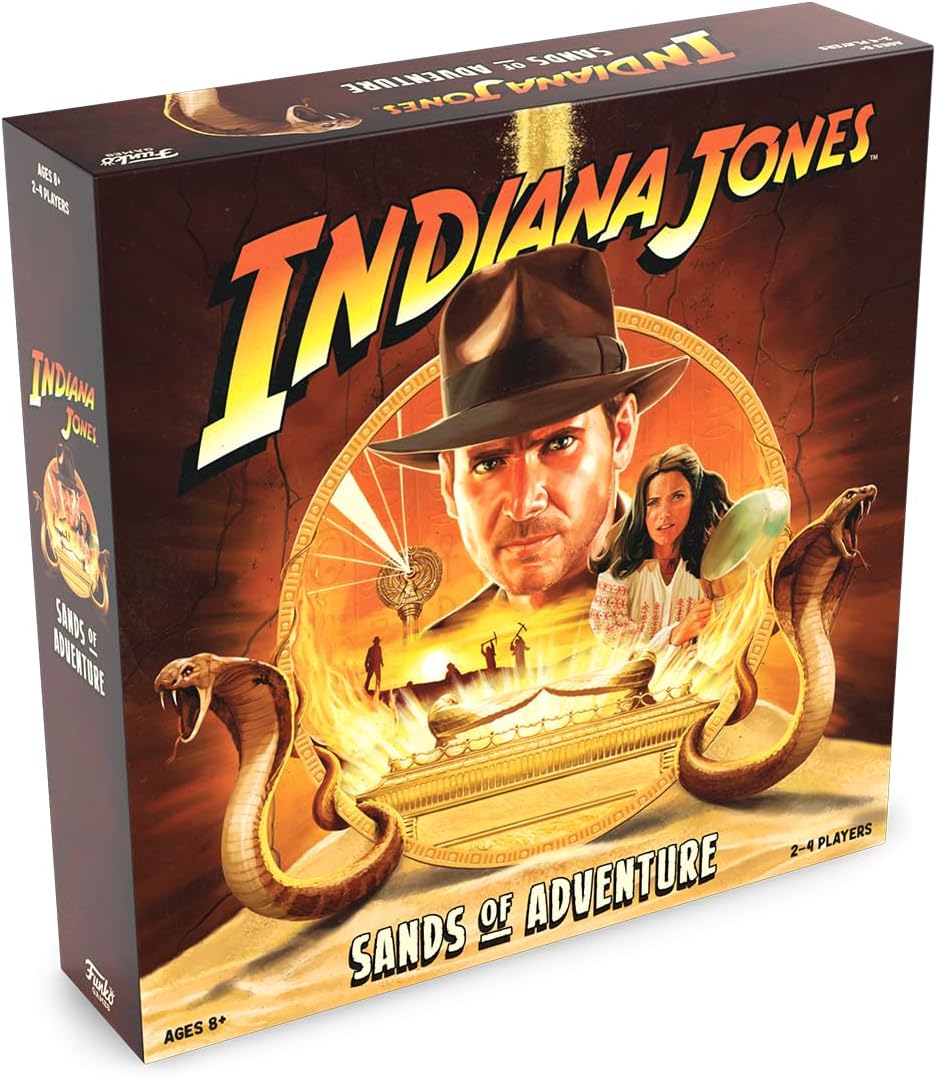 Funko Games Indiana Jones Sands of Adventure Board Game | Ages 8+ | 2-4 Players | 45 Minutes Playing Time | Strategy, Adventure, and Cooperative Gameplay | Family Games for Teens and Adults