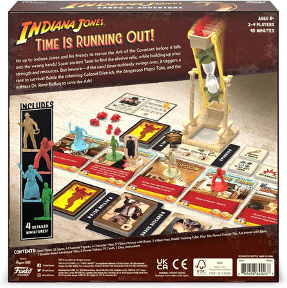 Funko Games Indiana Jones Sands of Adventure Board Game | Ages 8+ | 2-4 Players | 45 Minutes Playing Time | Strategy, Adventure, and Cooperative Gameplay | Family Games for Teens and Adults