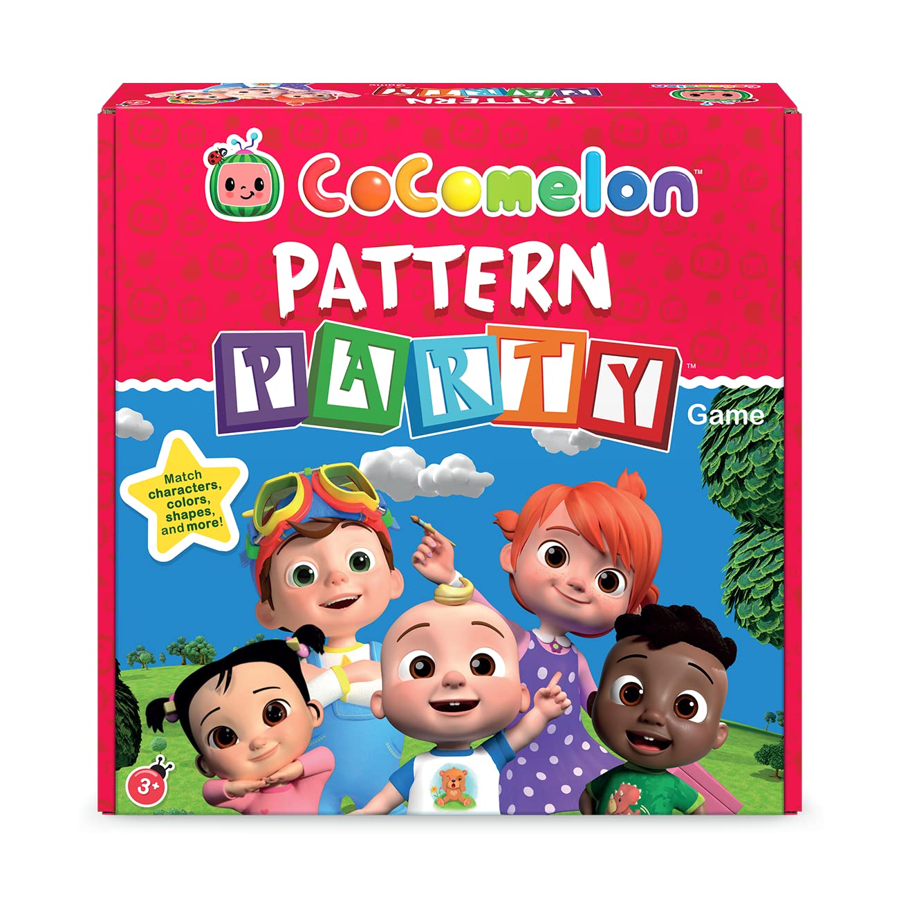 Funko Games CoComelon Pattern Party – EN/FR/DE/SP/IT - Light Strategy Board Game for Children & Adults (Ages 10+) - 2-4 Players - Collectable Vinyl Figure - Gift Idea