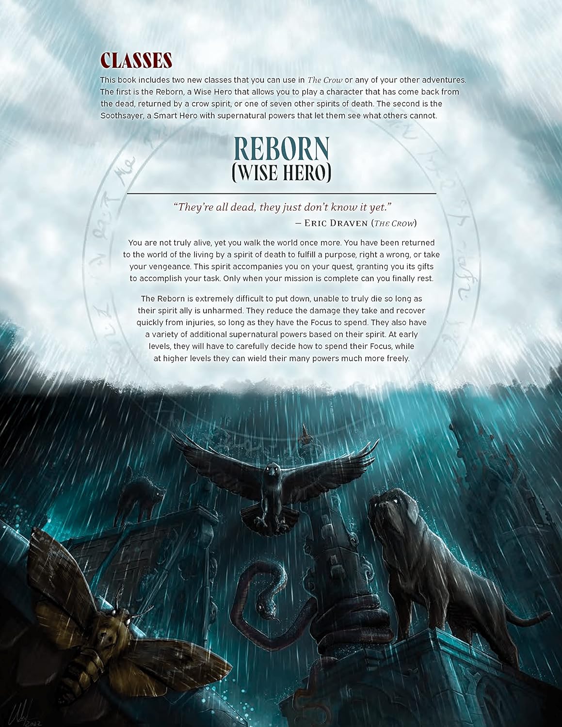Cinematic Adventure: The Crow-Expansion RPG Book,for Use with The Everyday Heroes Core Rulebook,d20,5e Compatible,100+ Page Softcover Book,Officially Licensed RPG,Evil Genius Games