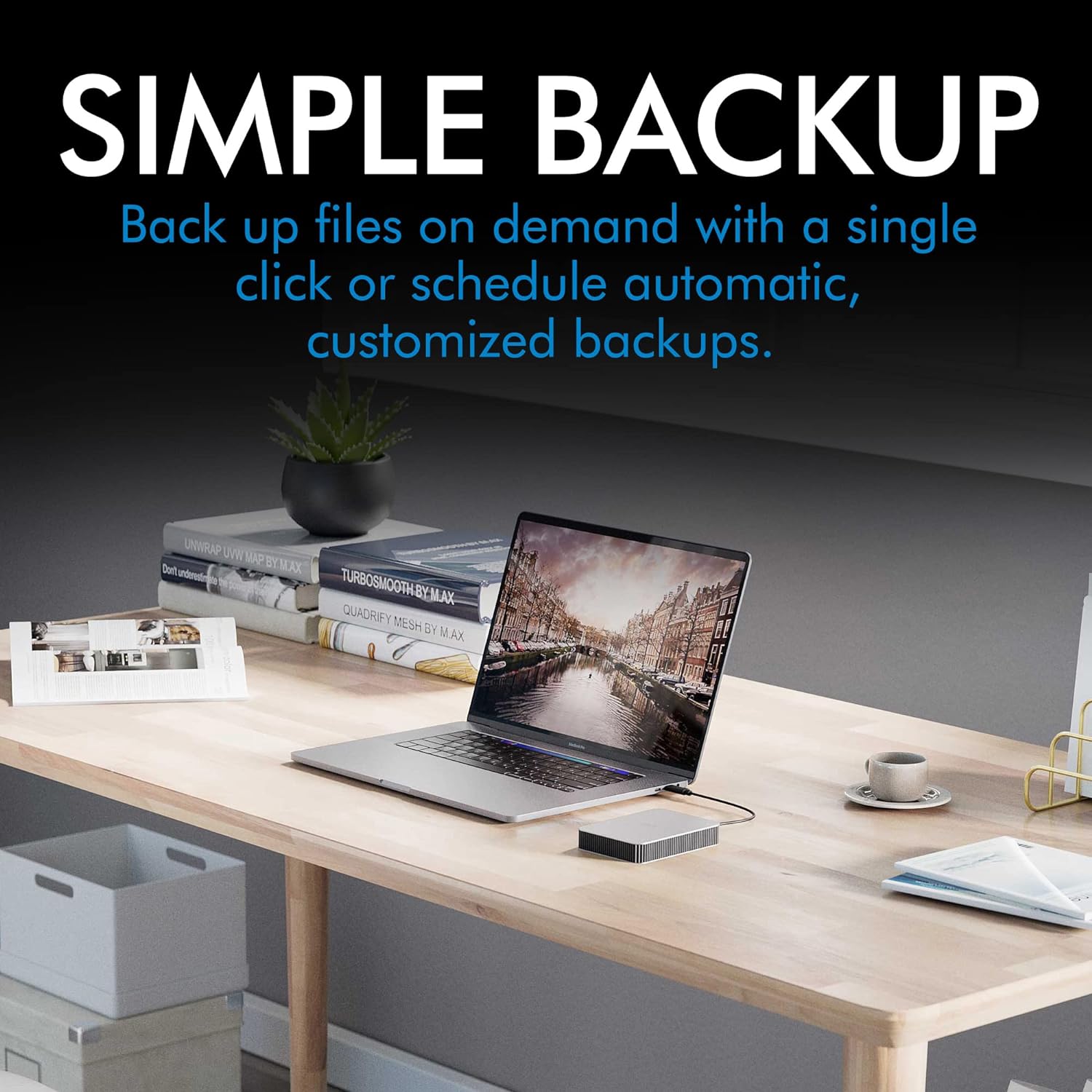 LaCie Mobile Drive, 1TB, External Hard Drive Portable - Moon Silver, USB-C 3.2, for PC and Mac, post-consumer recycled, with Adobe All Apps Plan and Rescue Services (STLP1000400