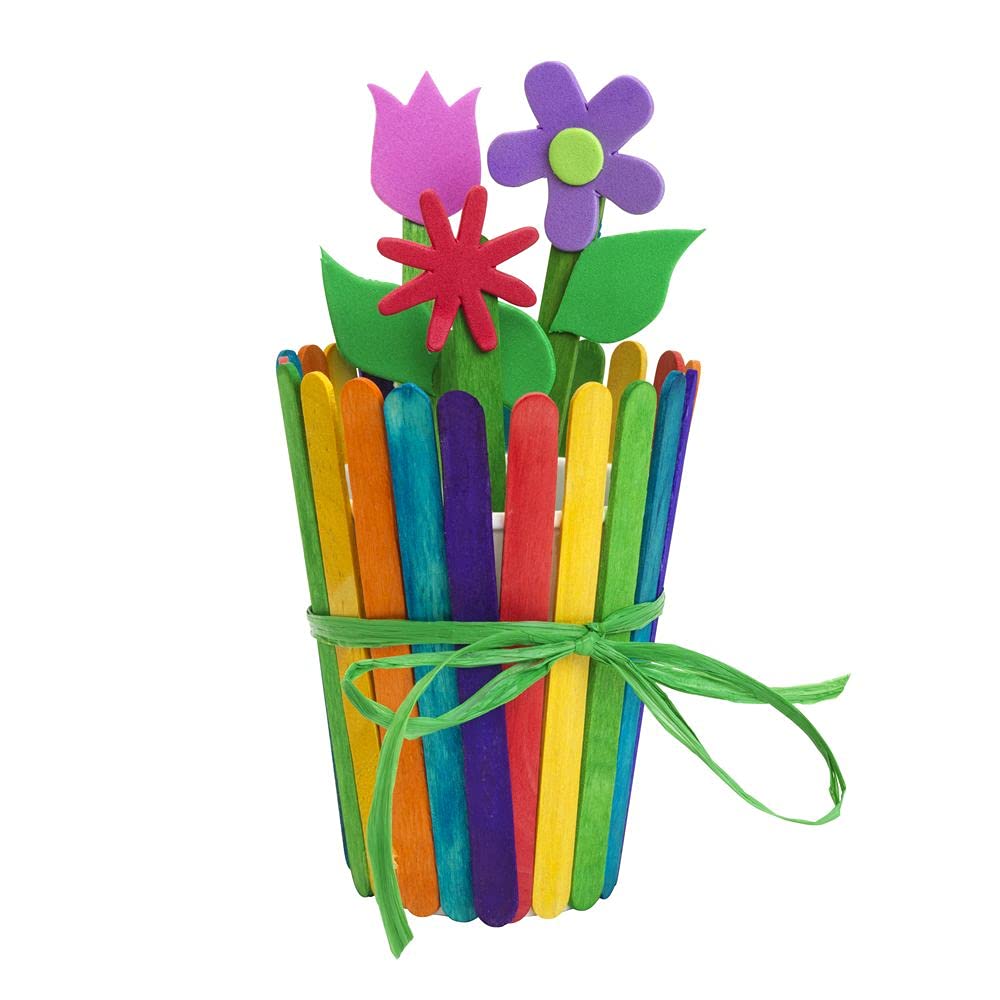 Colorations 1000CS Colored Wood Craft Sticks (Pack of 1000
