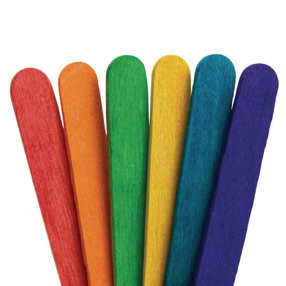 Colorations 1000CS Colored Wood Craft Sticks (Pack of 1000