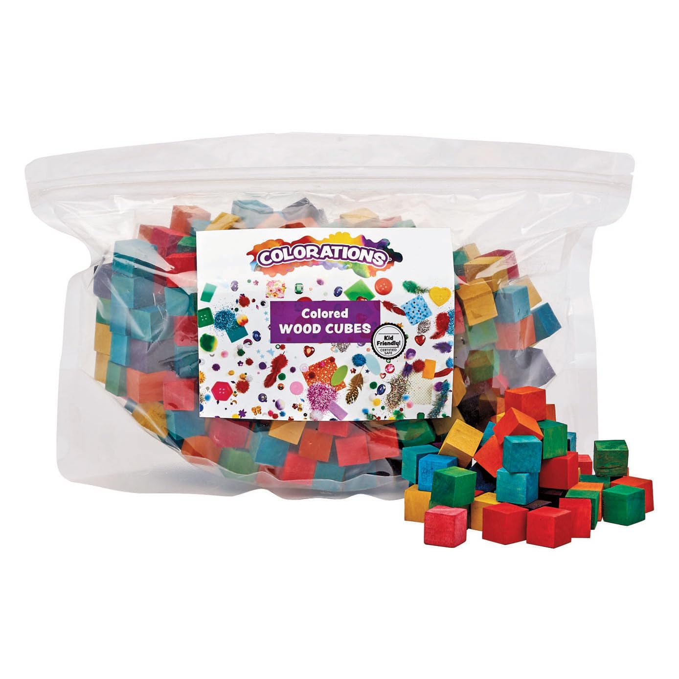 Colorations CWCB Colored Wood Cubes (Pack of 196