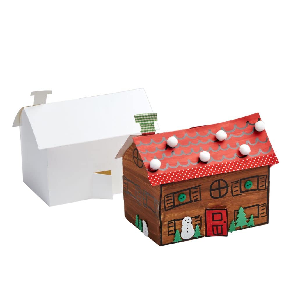 3-D Paper Houses Set of 20, Craft Paper House, Make from Folding, Set of 20, No Need for Glue or Tools, Create Paper Houses, Craft Paper Houses, Fun Craft for Kids