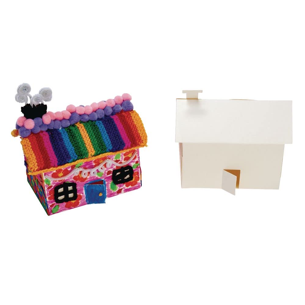3-D Paper Houses Set of 20, Craft Paper House, Make from Folding, Set of 20, No Need for Glue or Tools, Create Paper Houses, Craft Paper Houses, Fun Craft for Kids