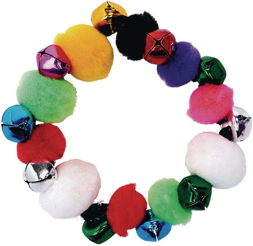 Colorations Colorful Crafting Jingle Bells, 200 Pieces, Assorted Colors, 15 mm Each, 6 Colors, Jingle Bells, Christmas Bells, Arts & Crafts, for Kids, Holiday Crafting