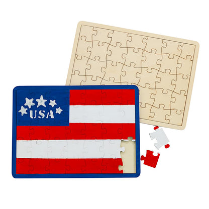Decorate Your Own Wooden Tray Puzzle Set of 6, Decorate Your Own Wooden Puzzle, Kids Craft, Puzzles for Children, Blank Wooden Jigsaw, Unfinished Jigsaw, Wooden Craft Puzzle to Decorate