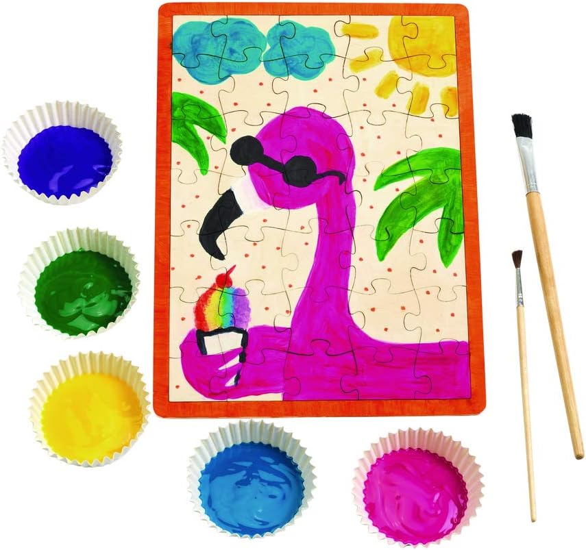 Decorate Your Own Wooden Tray Puzzle Set of 6, Decorate Your Own Wooden Puzzle, Kids Craft, Puzzles for Children, Blank Wooden Jigsaw, Unfinished Jigsaw, Wooden Craft Puzzle to Decorate