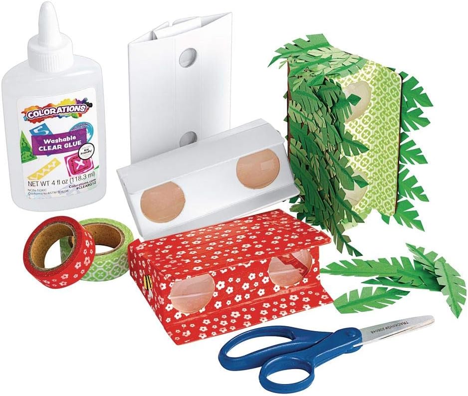 Colorations® Decorate Your Own Binoculars, Set of 10, Kids Craft, Each can be Personalized, Craft for Children, Ready to Decorate Craft for Kids, Made from Sturdy Cardstock