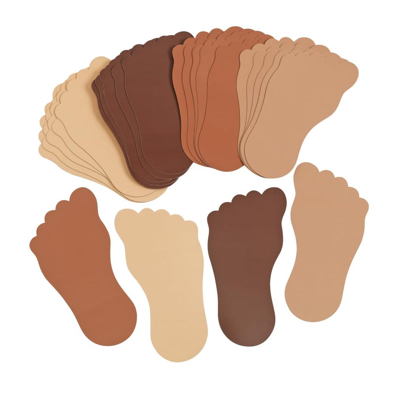 Colorations Colors Like Me Feet, Set of 24, 4 Colors, Glossy Cardstock Feet Shapes