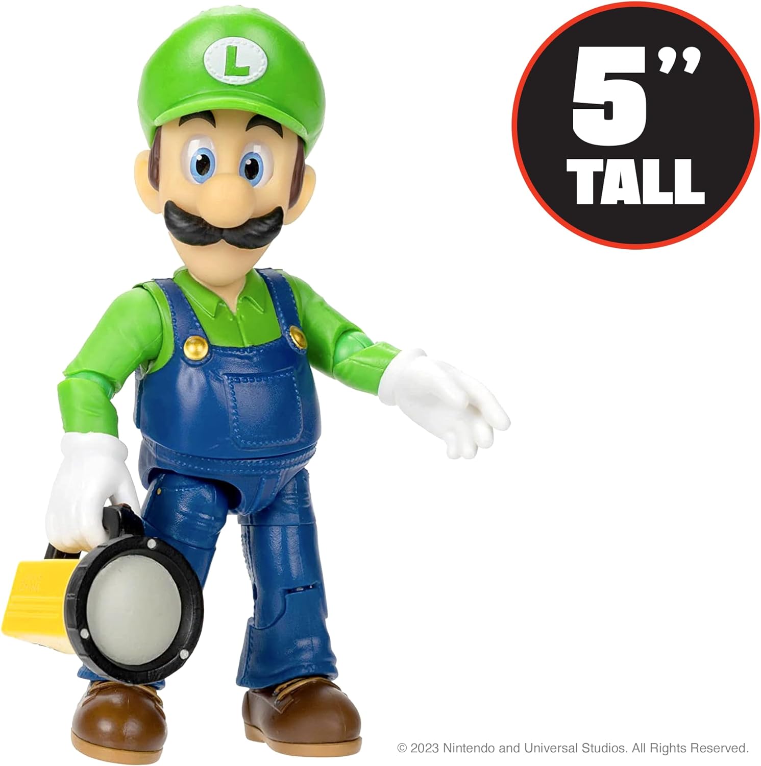 Nintendo 5”/ 12.5cm Luigi Action Figure with Flashlight Accessory