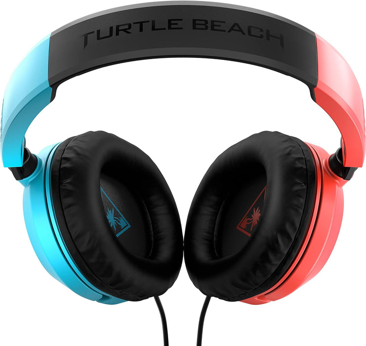 Turtle Beach Recon 50 Red/Blue Gaming Headset for Nintendo Switch, Xbox Series X|S, Xbox One, PS5, PS4, PC & Mobile with 3.5mm Connection
