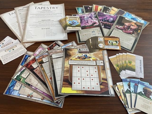 Stonemaier Games Tapestry: Fantasies & Futures - Expansion, Strategy Building Game, Ages 14+, 1-5 Players, 90-120 MIn