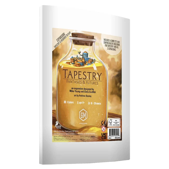 Stonemaier Games Tapestry: Fantasies & Futures - Expansion, Strategy Building Game, Ages 14+, 1-5 Players, 90-120 MIn