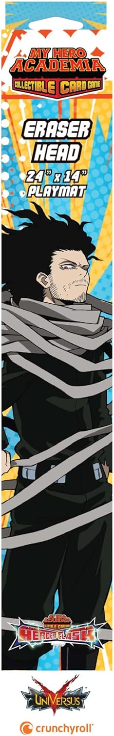 My Hero Academia Collectible Card Game Series 3 Eraser Head PLAYMAT | 18" by 24" Rubber Game Mat | Ages 14+ | 20-30 Minutes | Made by Jasco Games