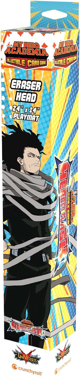 My Hero Academia Collectible Card Game Series 3 Eraser Head PLAYMAT | 18" by 24" Rubber Game Mat | Ages 14+ | 20-30 Minutes | Made by Jasco Games