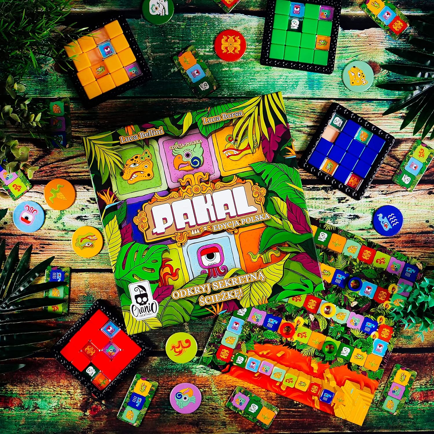 Pakal Board Game, Family Board Game, Board Game for Adults and Family, Adventure Board Game, Ages 8+, for 2 to 4 Players, Average Playtime 20 Minutes, Made by (CC259