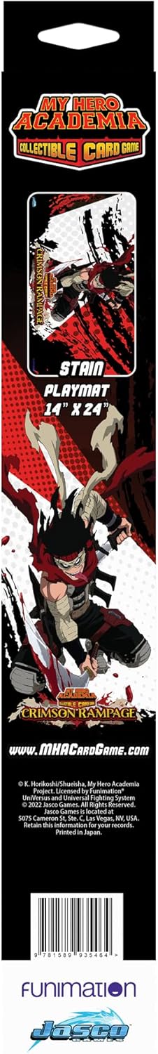My Hero Academia CCG - Hero Killer: Stain- Playmat- Series 2: Crimson Rampage