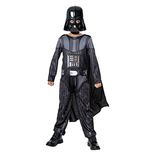 OWK - DARTH VADER WITH NON-LIGHT UP LIGHTSABER CHILD COSTUME - FANCY DRESS COSTUME (SIZE: 7-8)