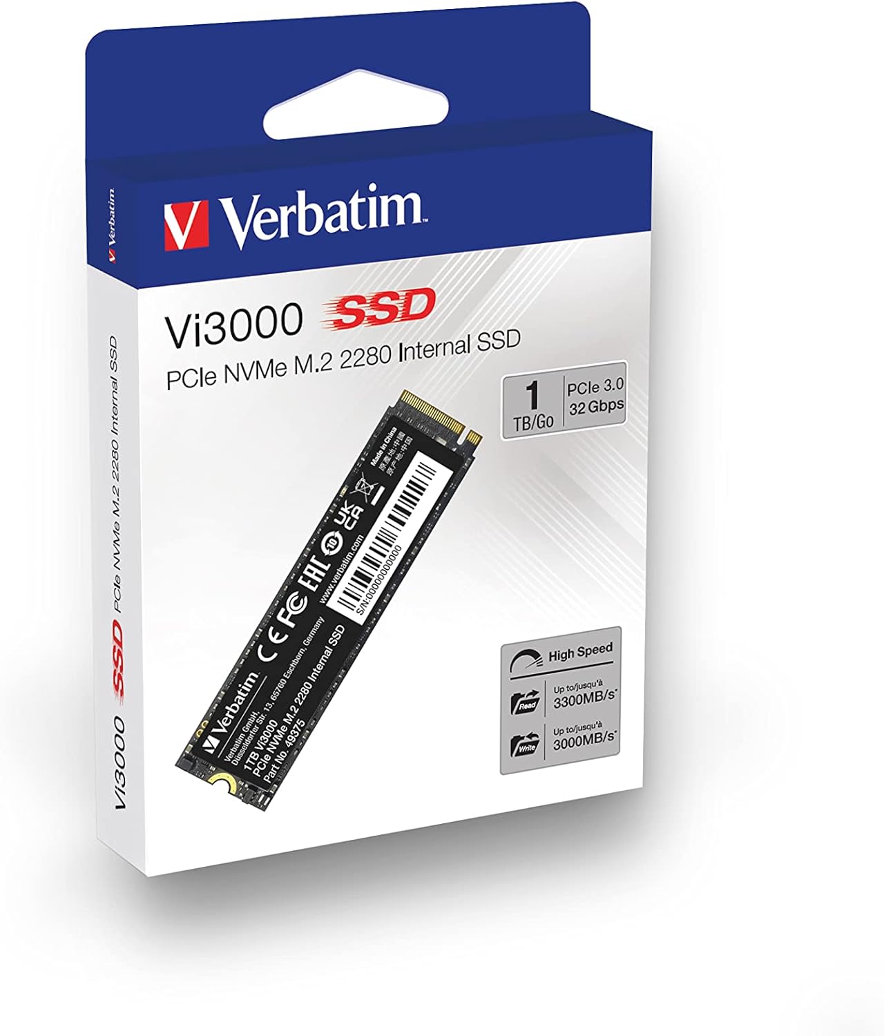 Verbatim Vi3000 PCIe NVMe M.2 SSD 1TB