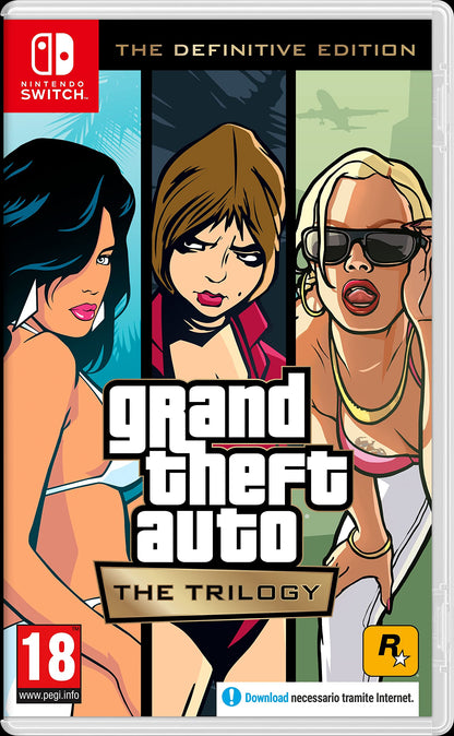 Grand Theft Auto: The Trilogy – The Definitive Edition - Videogioco Nintendo - Ed. Italiana - Versione su scheda