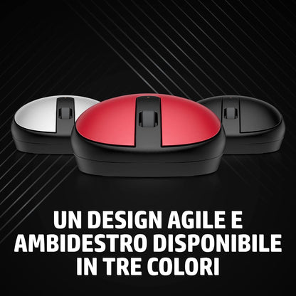 HP 240 Mouse Empire Wireless, Sensore Ottico da 1600 DPI, Bluetooth 5.1, 3 Pulsanti, Rotella di Scorrimento, Impugnatura Pratica e Funzionale, Elegante Design Ambidestro, Windows 11