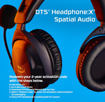 HYPERX 519T1AA Cloud Stinger 2 – Lightweight over-ear headset with mic, Swivel-to-mute function, 50mm drivers, PC Compatible
